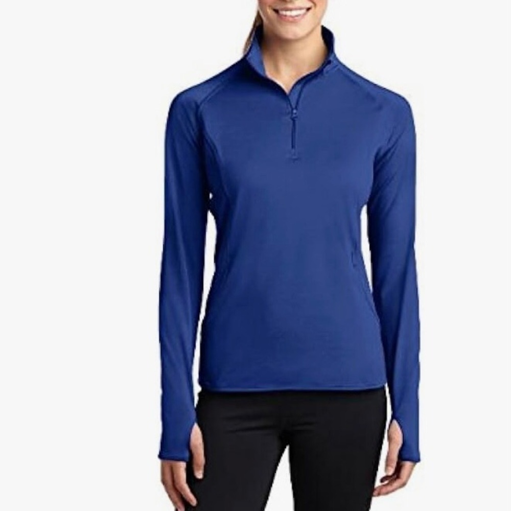 Sport-Tek Ladies Sport-Wick Stretch 1/2-Zip Pullover/True Royal/ size XL